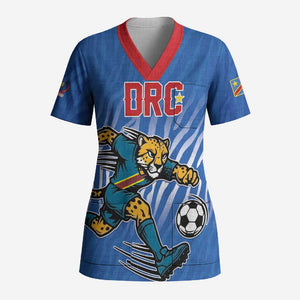 Custom Football 2026 DR Congo Leopards Scrub Top Warriors of the Equator