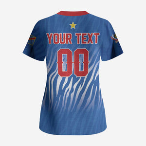 Custom Football 2026 DR Congo Leopards Scrub Top Warriors of the Equator