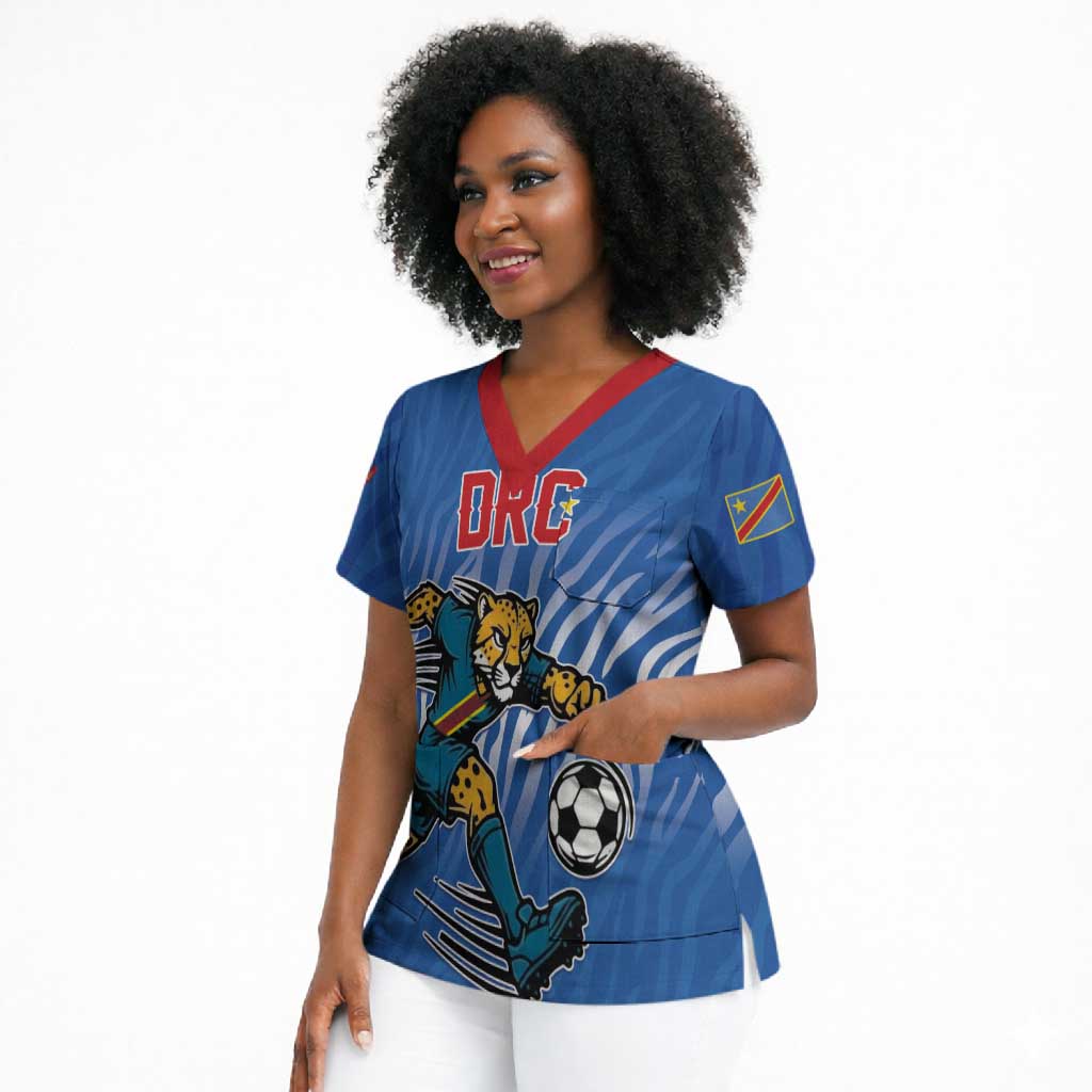 Custom Football 2026 DR Congo Leopards Scrub Top Warriors of the Equator