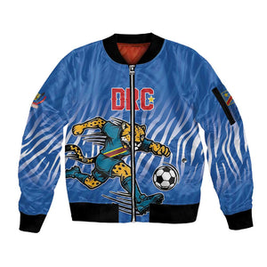 Custom Football 2026 DR Congo Leopards Sleeve Zip Bomber Jacket Warriors of the Equator