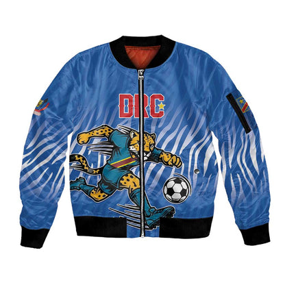 Custom Football 2026 DR Congo Leopards Sleeve Zip Bomber Jacket Warriors of the Equator
