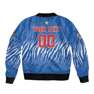 Custom Football 2026 DR Congo Leopards Sleeve Zip Bomber Jacket Warriors of the Equator