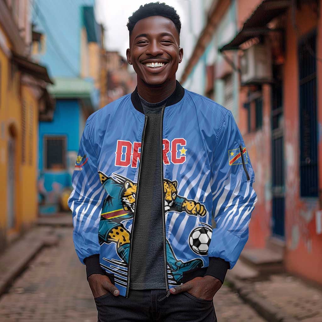 Custom Football 2026 DR Congo Leopards Sleeve Zip Bomber Jacket Warriors of the Equator