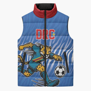Custom Football 2026 DR Congo Leopards Sleeveless Puffer Jacket Warriors of the Equator