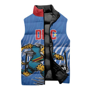 Custom Football 2026 DR Congo Leopards Sleeveless Puffer Jacket Warriors of the Equator