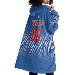 Custom Football 2026 DR Congo Leopards Wearable Blanket Hoodie Warriors of the Equator