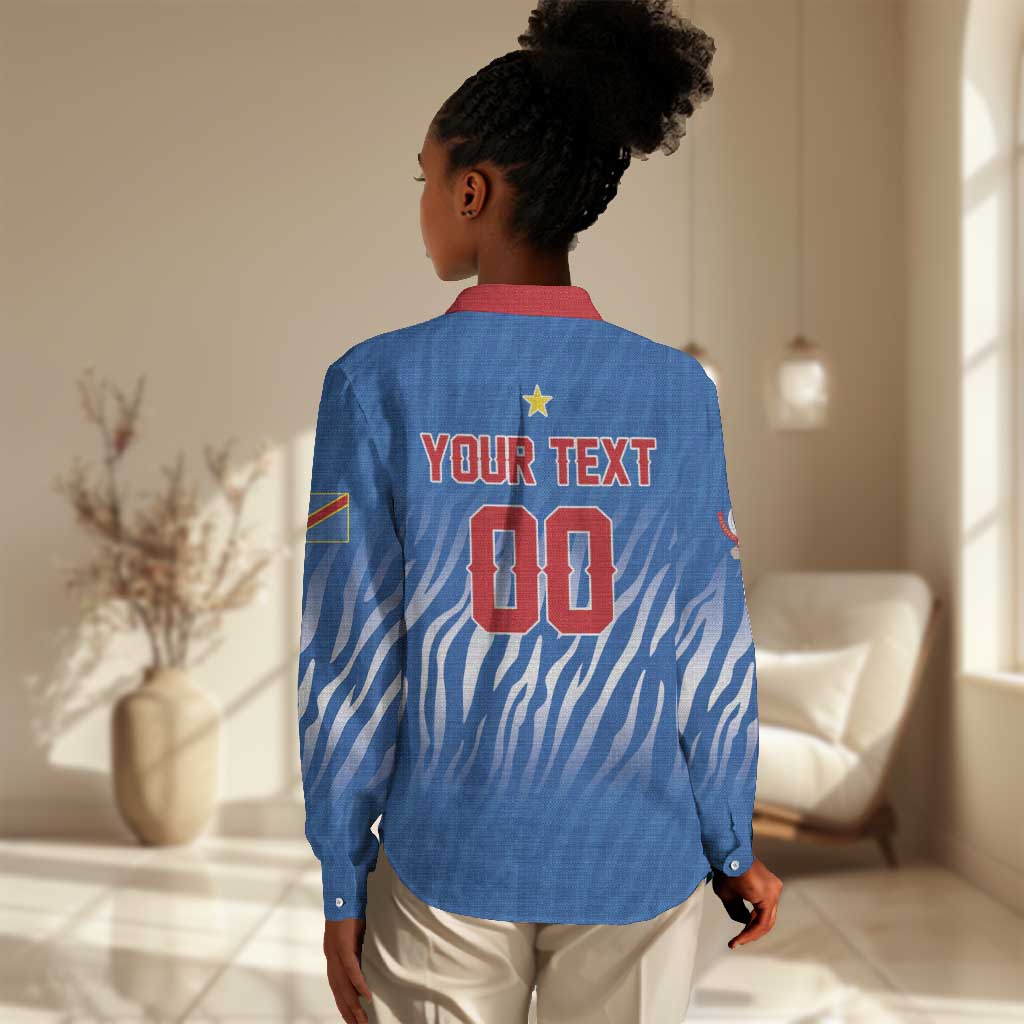 Custom Football 2026 DR Congo Leopards Women Casual Shirt Warriors of the Equator