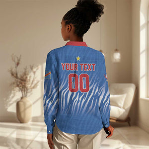 Custom Football 2026 DR Congo Leopards Women Casual Shirt Warriors of the Equator