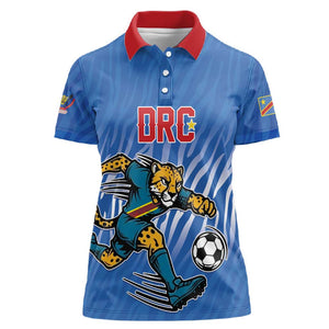 Custom Football 2026 DR Congo Leopards Women Polo Shirt Warriors of the Equator