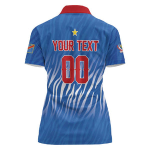 Custom Football 2026 DR Congo Leopards Women Polo Shirt Warriors of the Equator