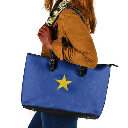 Congo Free State 1885-1908 Leather Tote Bag Werk en voortgang