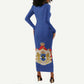 Congo Free State 1885-1908 Long Sleeve Bodycon Dress Werk en voortgang