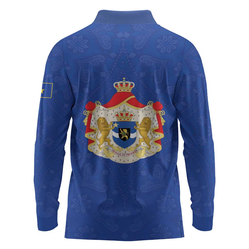 Congo Free State 1885-1908 Long Sleeve Polo Shirt Werk en voortgang