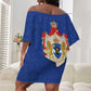 Congo Free State 1885-1908 Off Shoulder Short Dress Werk en voortgang