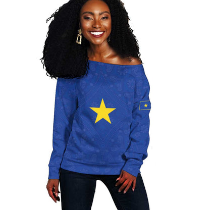 Congo Free State 1885-1908 Off Shoulder Sweater Werk en voortgang
