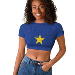 Congo Free State 1885-1908 Raglan Cropped T shirt Werk en voortgang