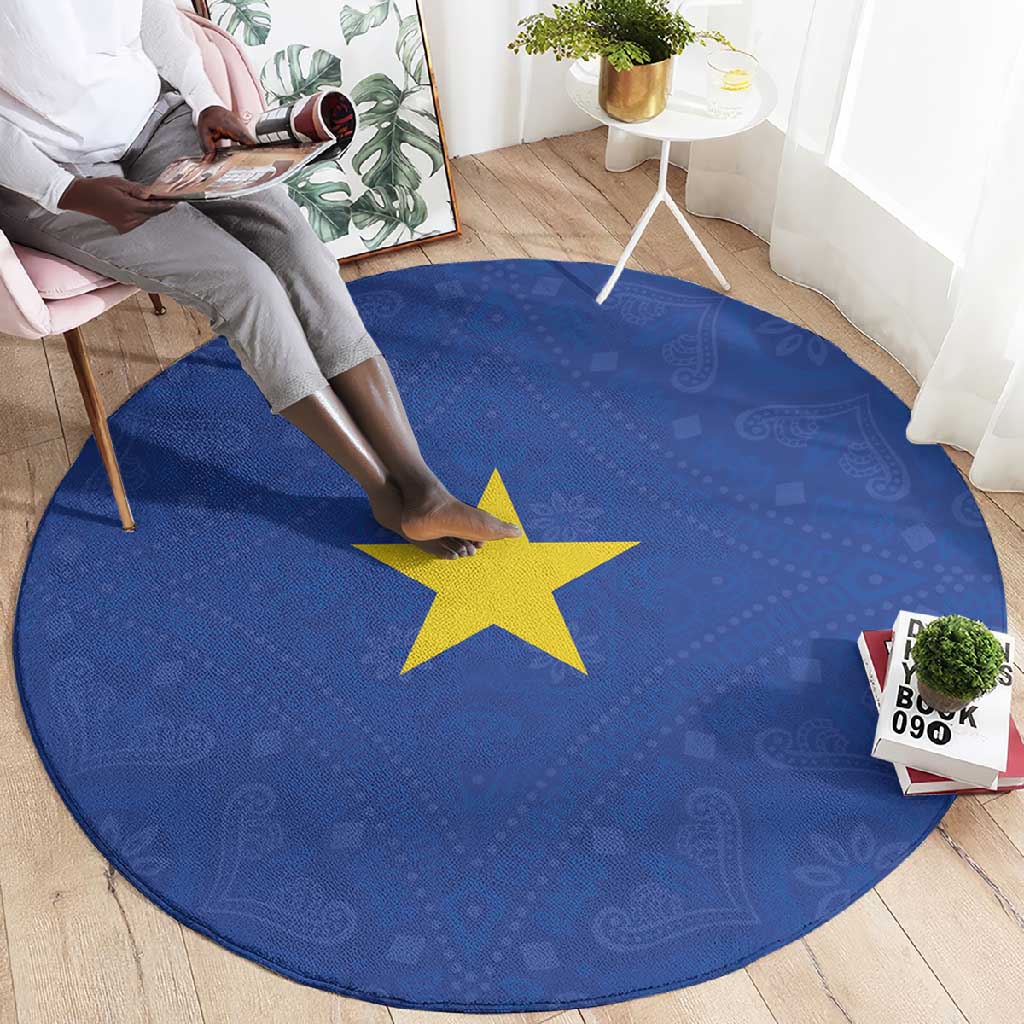 Congo Free State 1885-1908 Round Carpet Werk en voortgang