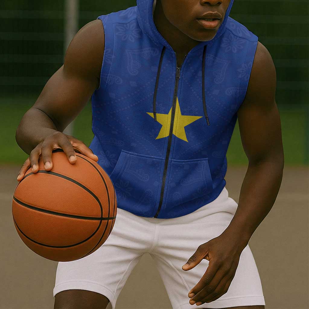 Congo Free State 1885-1908 Sleeveless Zip Hoodie Werk en voortgang