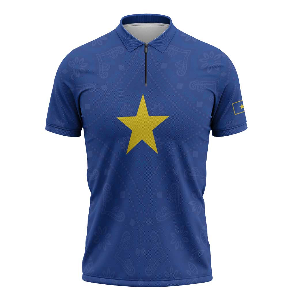 Congo Free State 1885-1908 Zipper Polo Shirt Werk en voortgang
