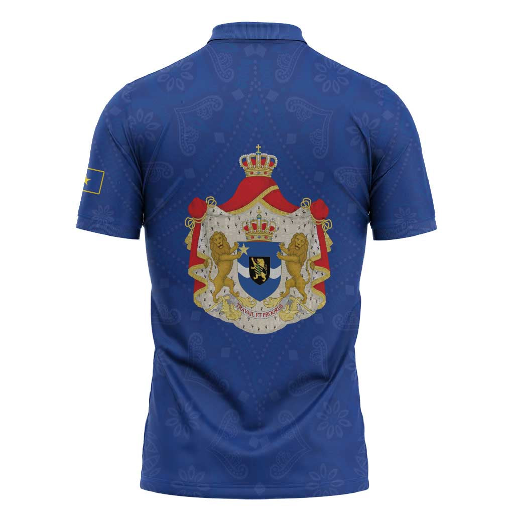 Congo Free State 1885-1908 Zipper Polo Shirt Werk en voortgang