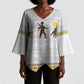 Personalized Kingdom of Kakongo Kimono Sleeve Blouse Royal Stylized