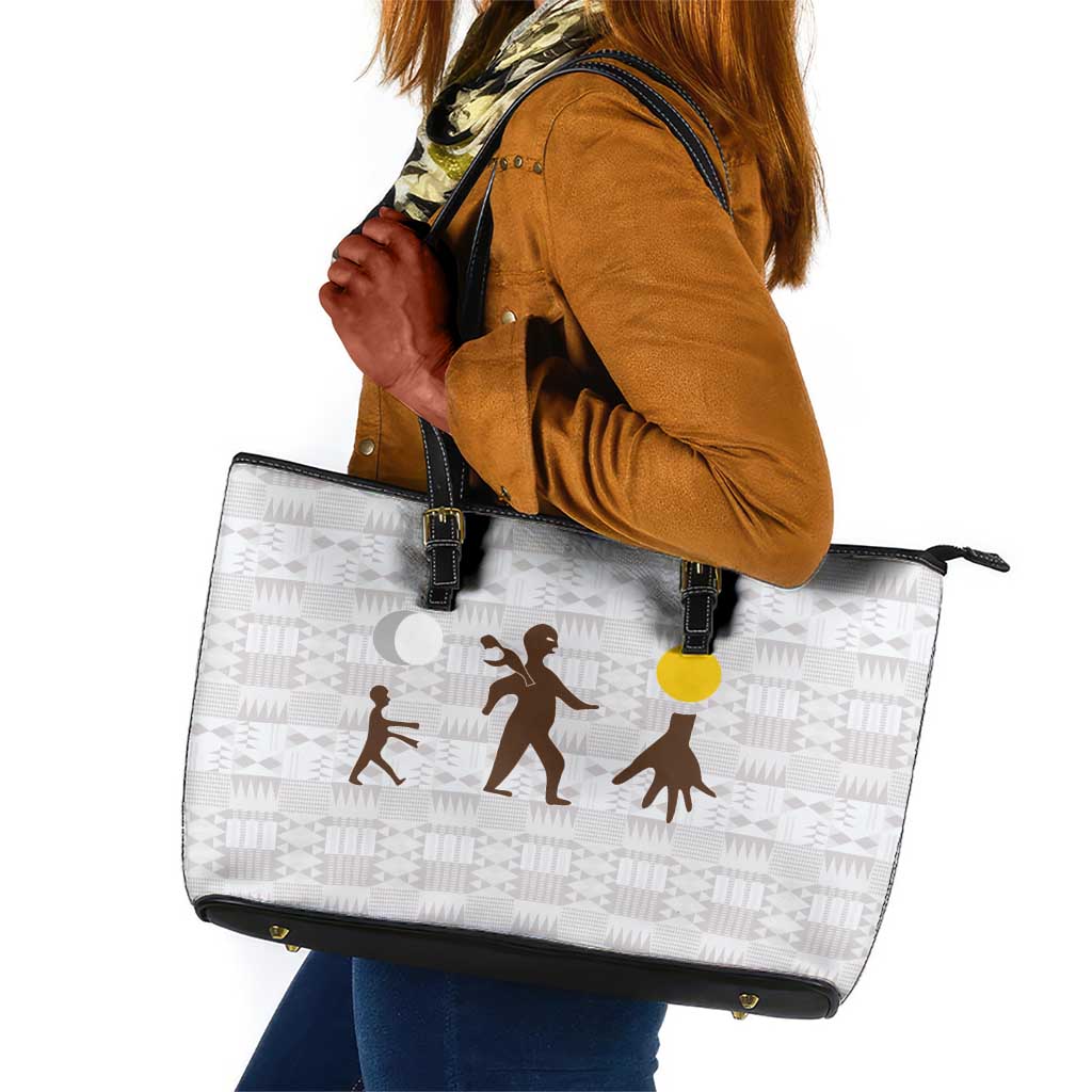 Kingdom of Kakongo Leather Tote Bag Royal Stylized