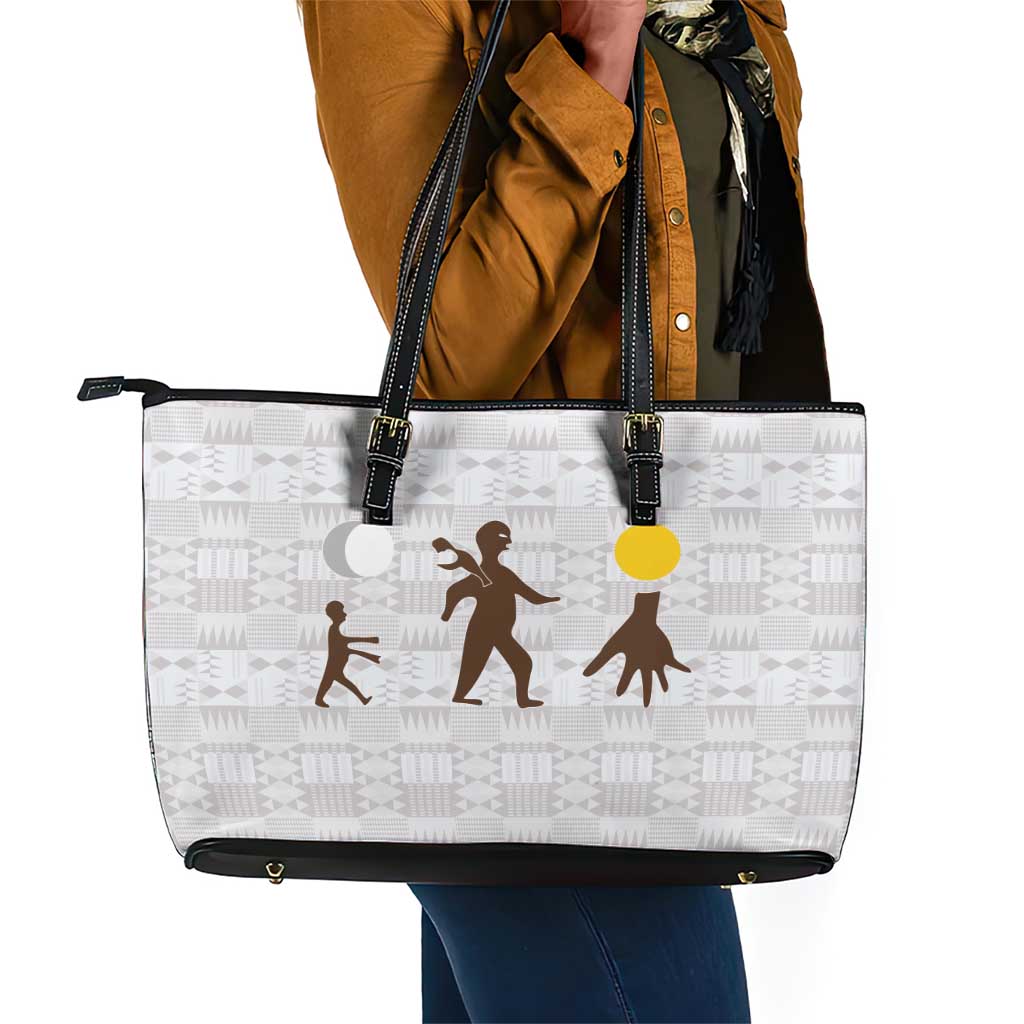 Kingdom of Kakongo Leather Tote Bag Royal Stylized