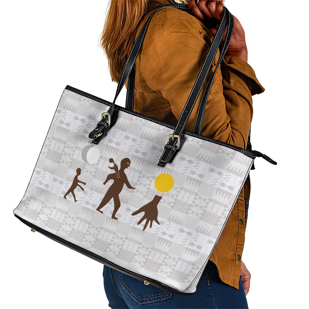 Kingdom of Kakongo Leather Tote Bag Royal Stylized