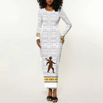Personalized Kingdom of Kakongo Long Sleeve Bodycon Dress Royal Stylized