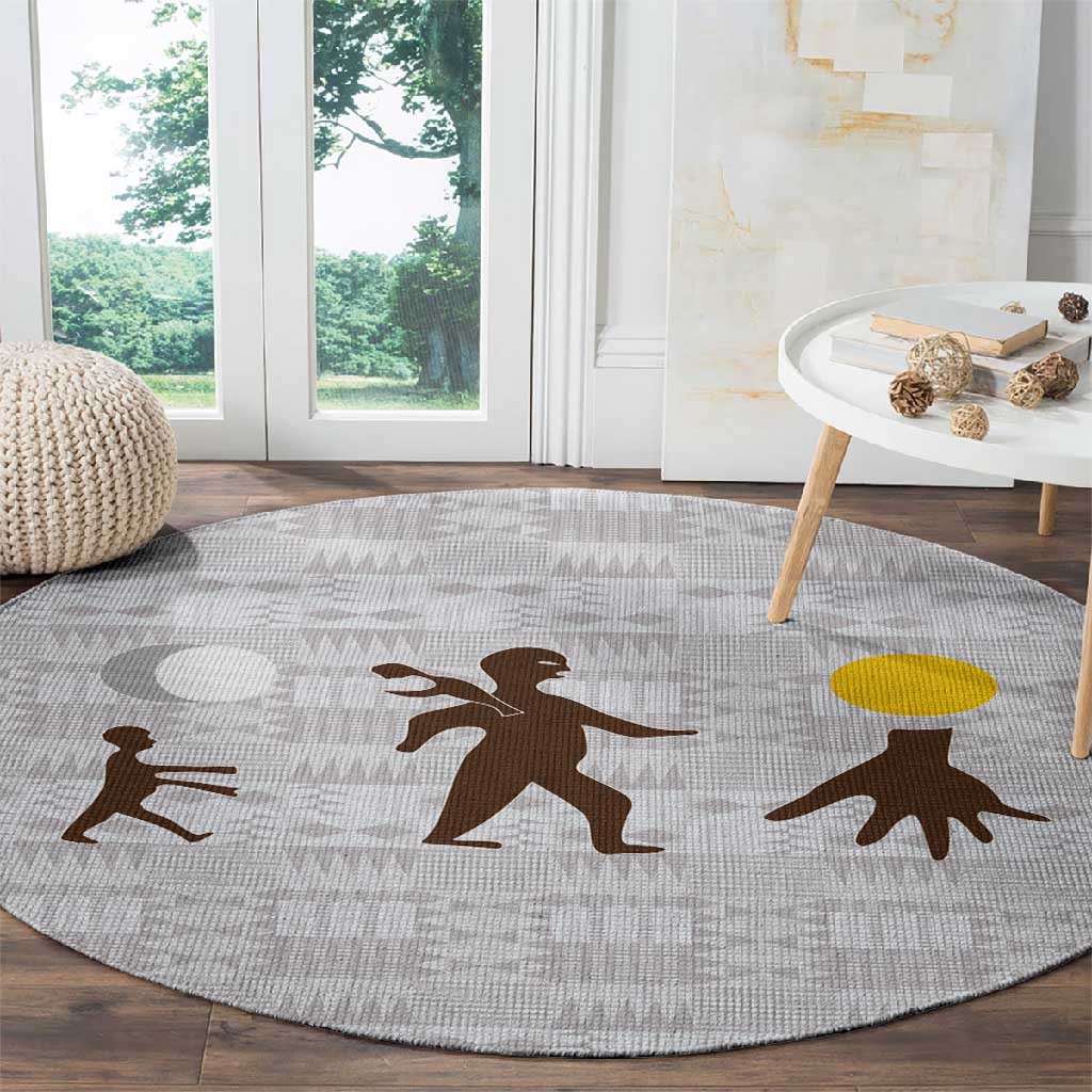Kingdom of Kakongo Round Carpet Royal Stylized