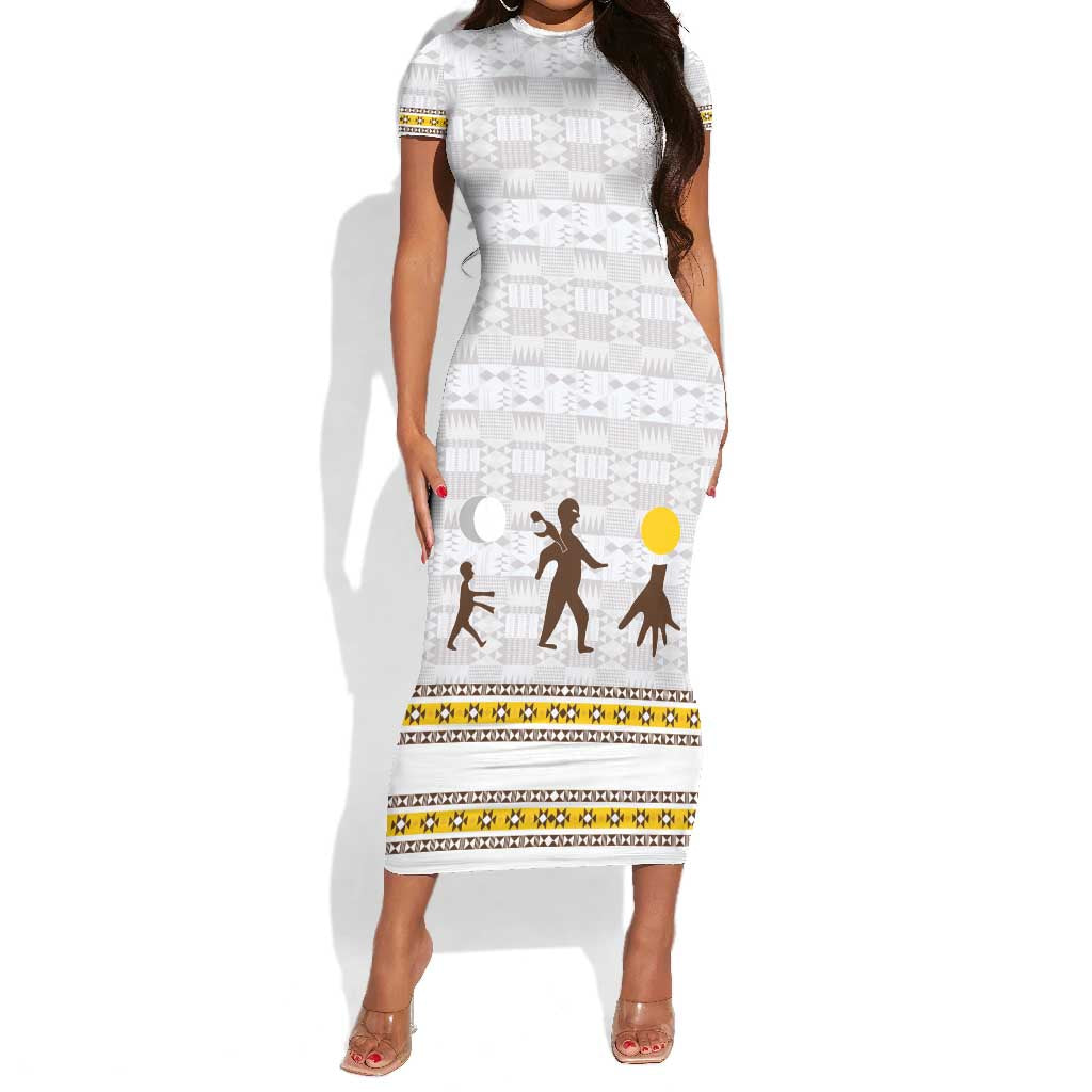 Personalized Kingdom of Kakongo Short Sleeve Bodycon Dress Royal Stylized