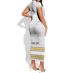 Personalized Kingdom of Kakongo Short Sleeve Bodycon Dress Royal Stylized