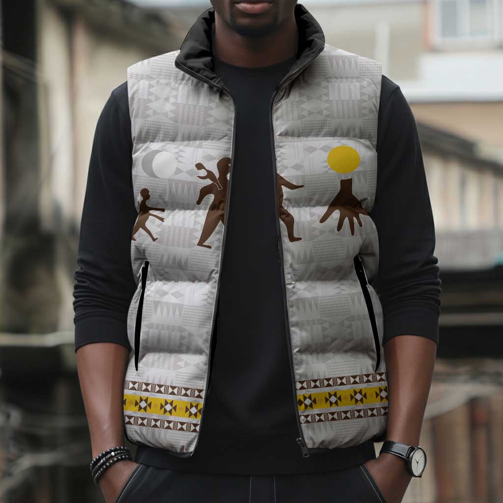 Personalized Kingdom of Kakongo Sleeveless Puffer Jacket Royal Stylized