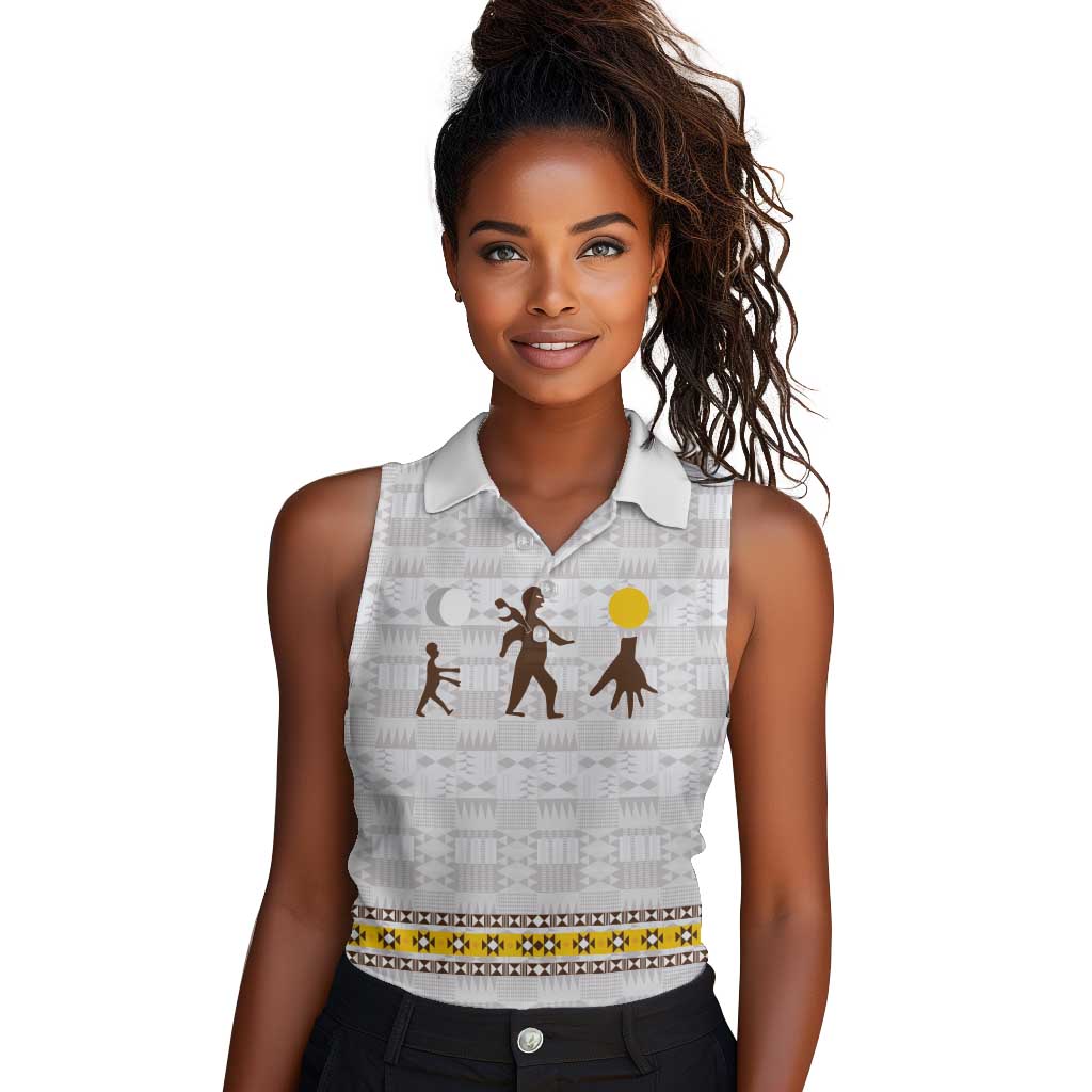 Personalized Kingdom of Kakongo Women Sleeveless Polo Shirt Royal Stylized