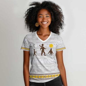 Personalized Kingdom of Kakongo Women V-Neck T-Shirt Royal Stylized