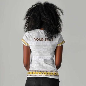 Personalized Kingdom of Kakongo Women V-Neck T-Shirt Royal Stylized