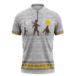 Personalized Kingdom of Kakongo Zipper Polo Shirt Royal Stylized