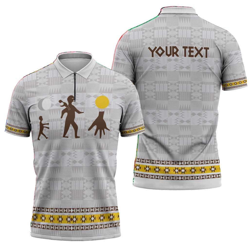 Personalized Kingdom of Kakongo Zipper Polo Shirt Royal Stylized