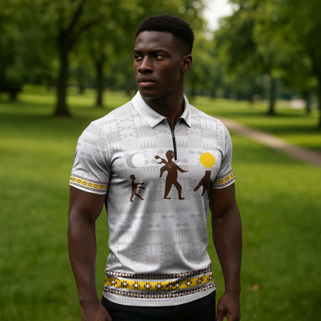 Personalized Kingdom of Kakongo Zipper Polo Shirt Royal Stylized