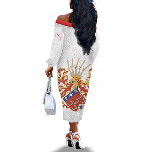 Kingdom of Kongo Off The Shoulder Long Sleeve Dress Kongo dya Ntotila