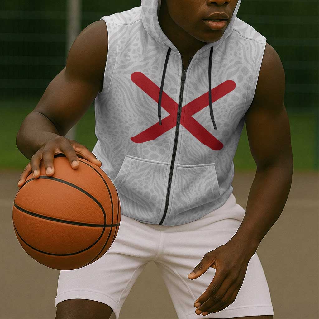 Kingdom of Kongo Sleeveless Zip Hoodie Kongo dya Ntotila