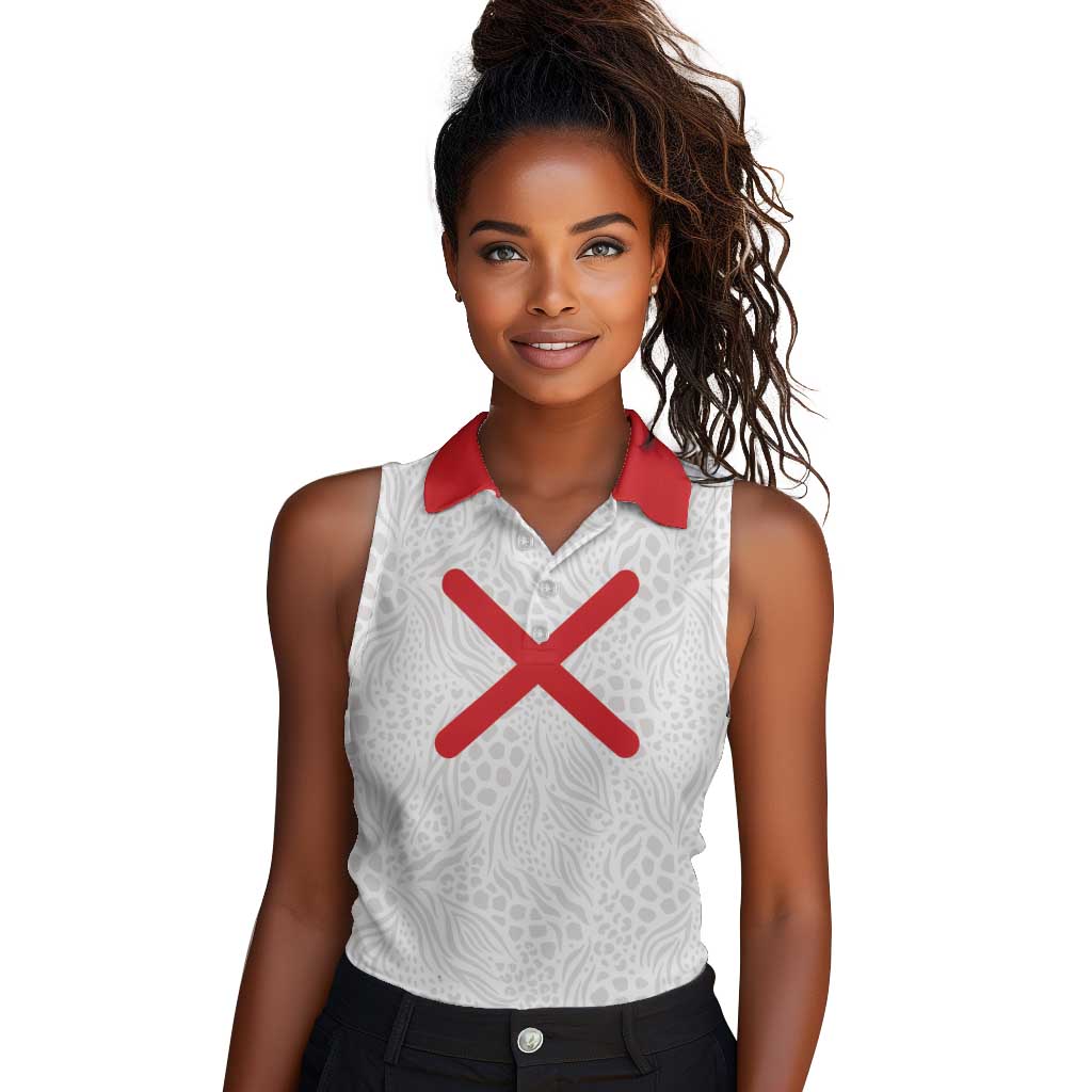 Kingdom of Kongo Women Sleeveless Polo Shirt Kongo dya Ntotila