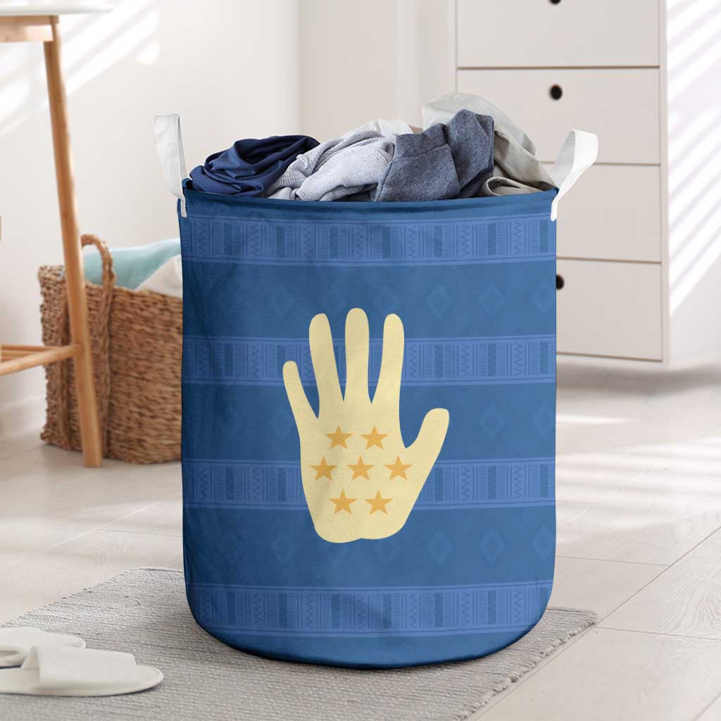 Kingdom of Loango Laundry Basket African Pattern Flag Stylized
