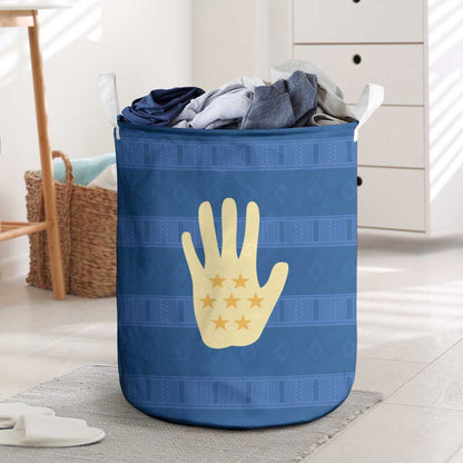 Kingdom of Loango Laundry Basket African Pattern Flag Stylized