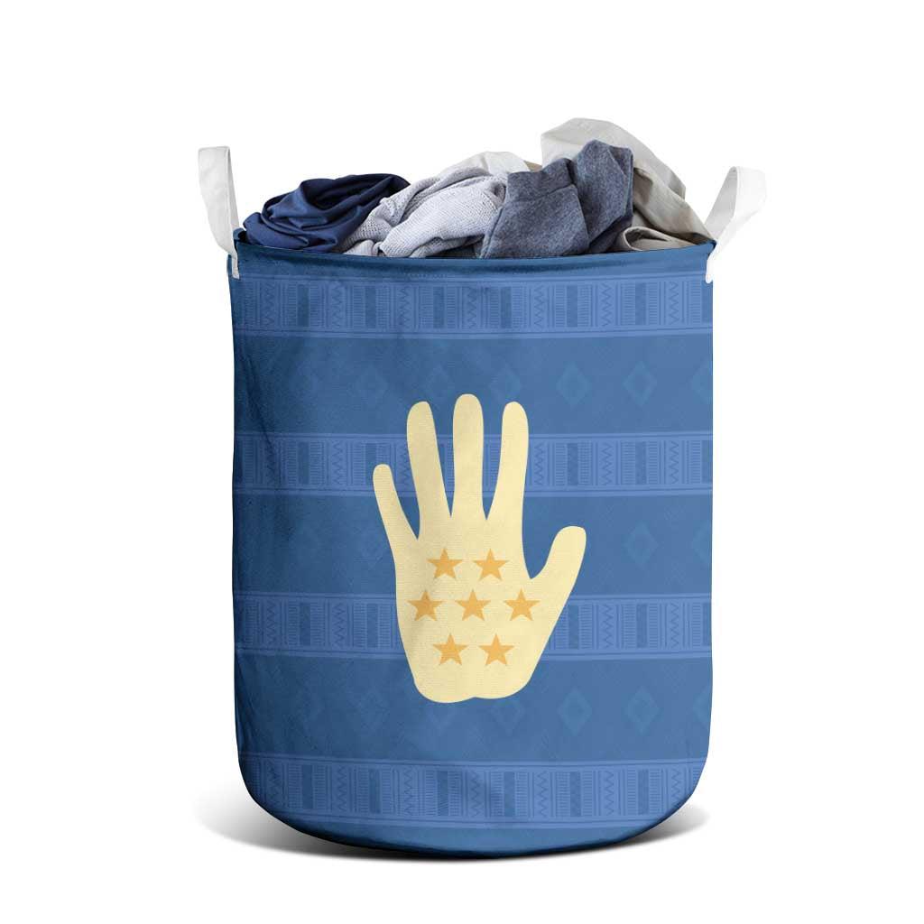 Kingdom of Loango Laundry Basket African Pattern Flag Stylized