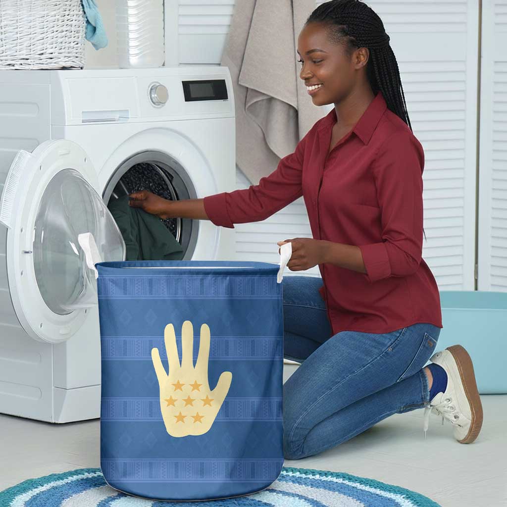 Kingdom of Loango Laundry Basket African Pattern Flag Stylized