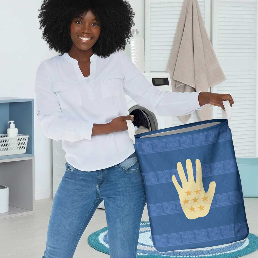 Kingdom of Loango Laundry Basket African Pattern Flag Stylized