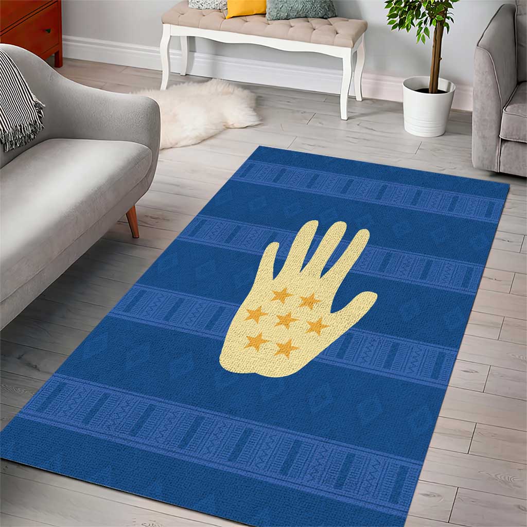Kingdom of Loango Area Rug African Pattern Flag Stylized