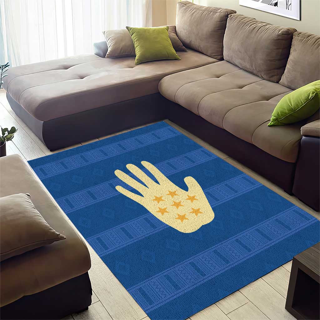 Kingdom of Loango Area Rug African Pattern Flag Stylized