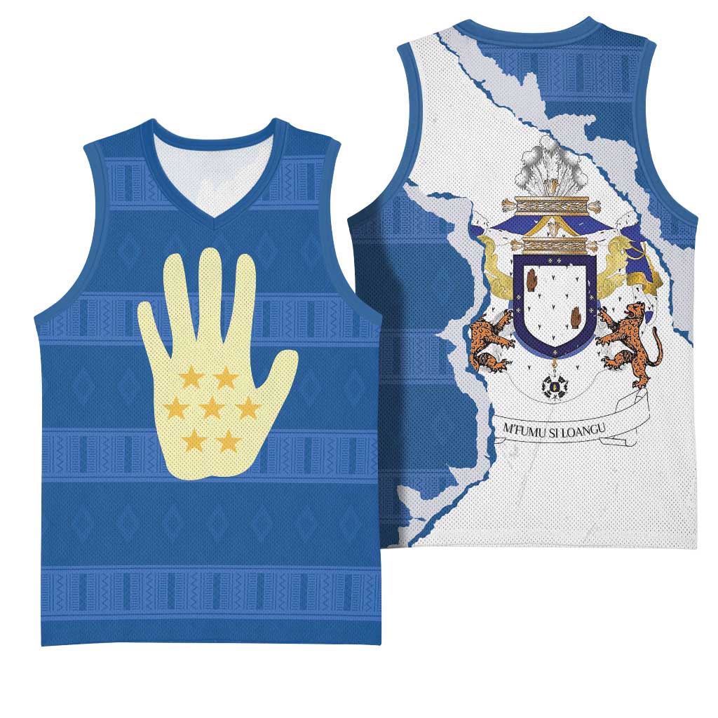 Kingdom of Loango Basketball Jersey African Pattern Flag Stylized